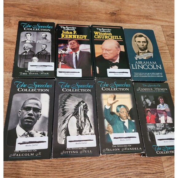 Lot Of 8 The Speeches Collection VHS Videos Homeschool Educational History